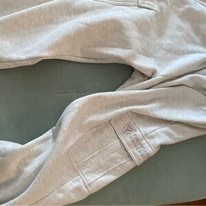 Gray sweat cargo pants